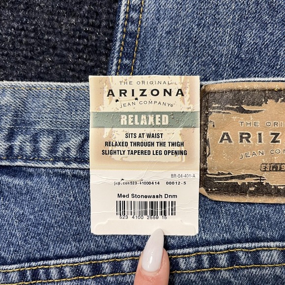 Vintage Arizona Jean Company Jeans Mens 42x32 Relaxed Stone Wash Denim Tapered - Picture 3 of 14